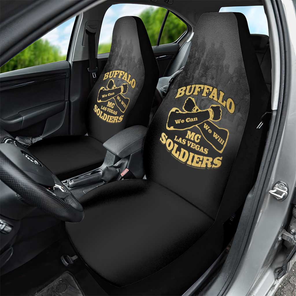 Buffalo Soldier Car Seat Cover African American Heroes - Black - African Pride