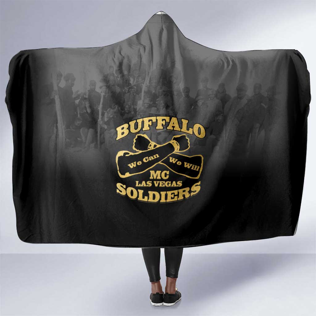 Buffalo Soldier Hooded Blanket African American Heroes - Black - African Pride