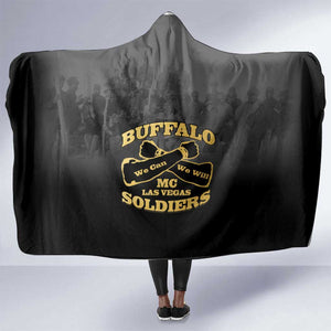 Buffalo Soldier Hooded Blanket African American Heroes - Black - African Pride