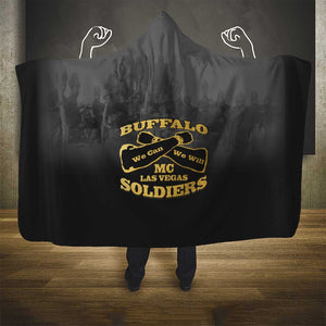 Buffalo Soldier Hooded Blanket African American Heroes - Black - African Pride