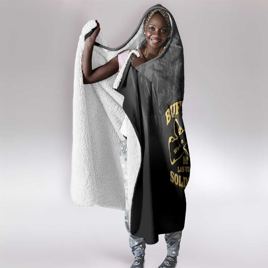 Buffalo Soldier Hooded Blanket African American Heroes - Black - African Pride