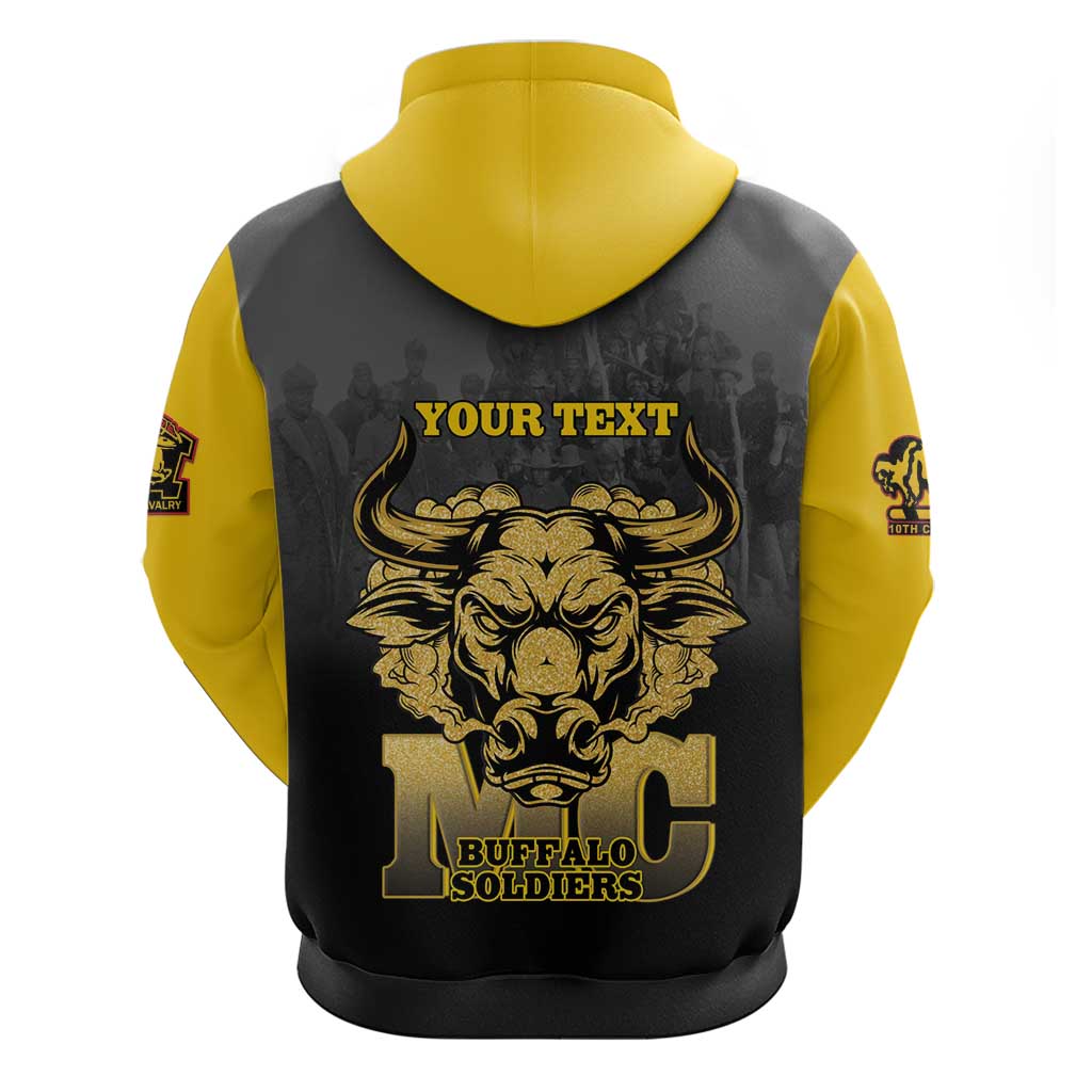 Personalized Buffalo Soldier Hoodie African American Heroes - Black - African Pride