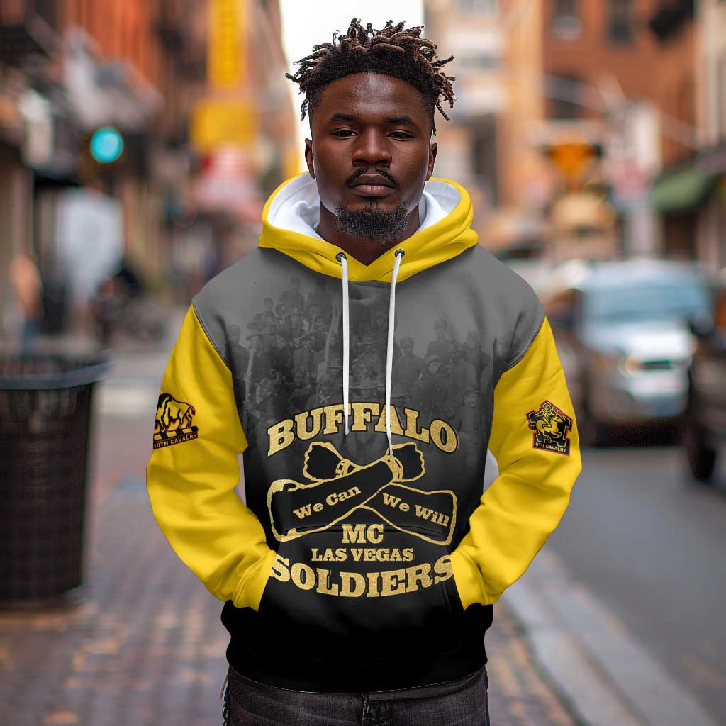 Personalized Buffalo Soldier Hoodie African American Heroes - Black - African Pride