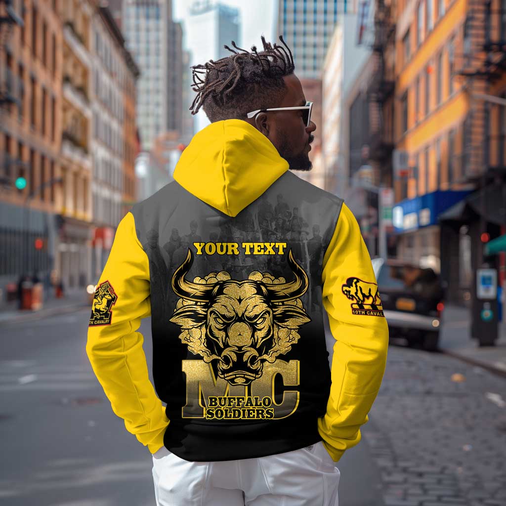 Personalized Buffalo Soldier Hoodie African American Heroes - Black - African Pride