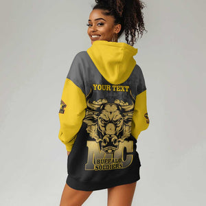 Personalized Buffalo Soldier Hoodie Dress African American Heroes - Black - African Pride