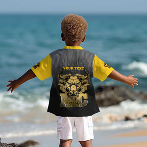 Personalized Buffalo Soldier Kid Hawaiian Shirt African American Heroes - Black - African Pride