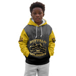 Personalized Buffalo Soldier Kid Hoodie African American Heroes - Black - African Pride