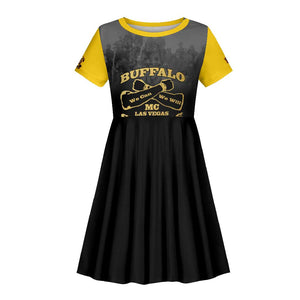 Personalized Buffalo Soldier Kid Short Sleeve Dress African American Heroes - Black - African Pride