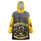 Personalized Buffalo Soldier Kid Wearable Blanket Hoodie African American Heroes - Black - African Pride