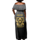 Personalized Buffalo Soldier Off Shoulder Maxi Dress African American Heroes - Black - African Pride