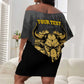 Personalized Buffalo Soldier Off Shoulder Short Dress African American Heroes - Black - African Pride