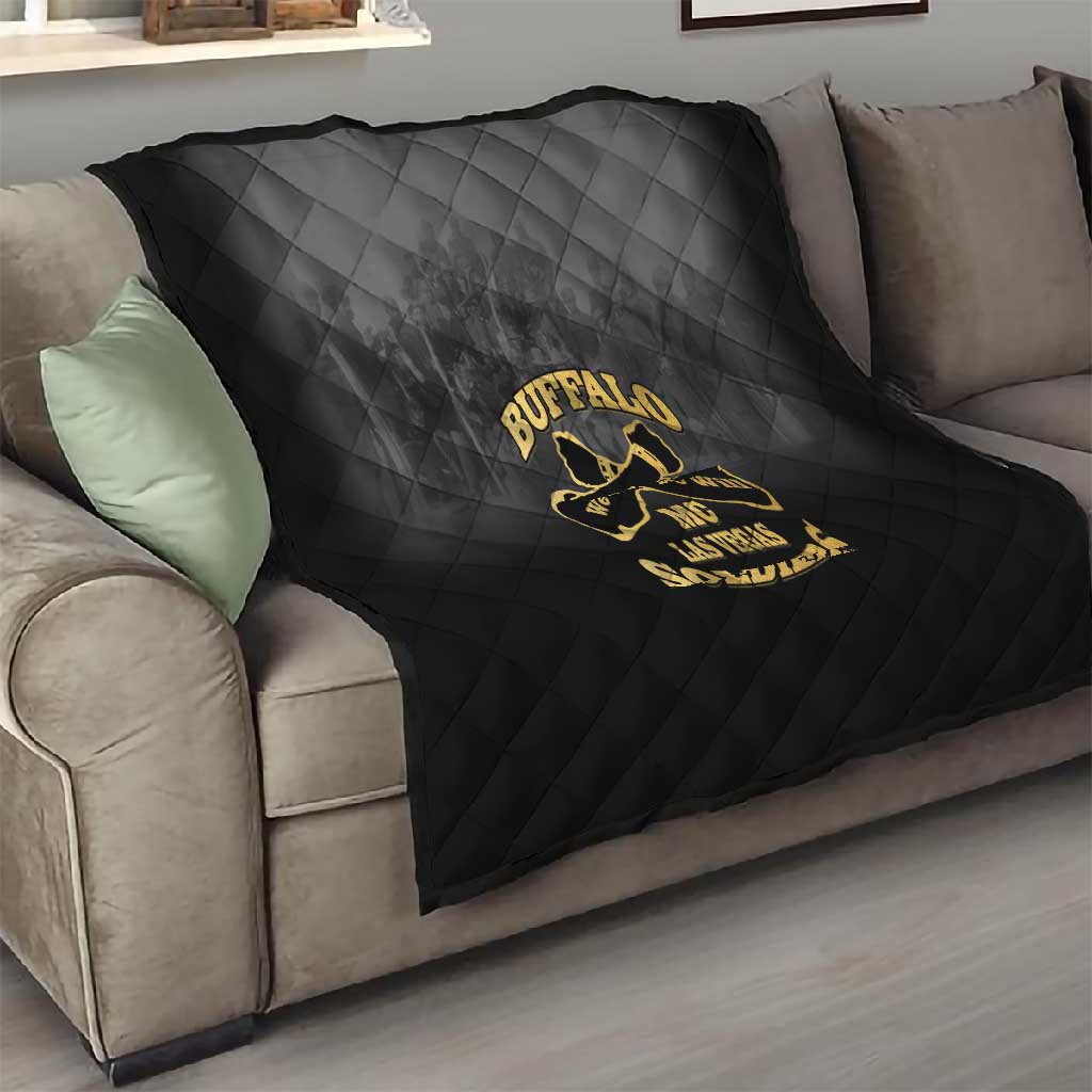 Buffalo Soldier Quilt African American Heroes - Black - African Pride