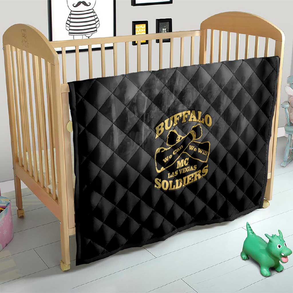 Buffalo Soldier Quilt African American Heroes - Black - African Pride