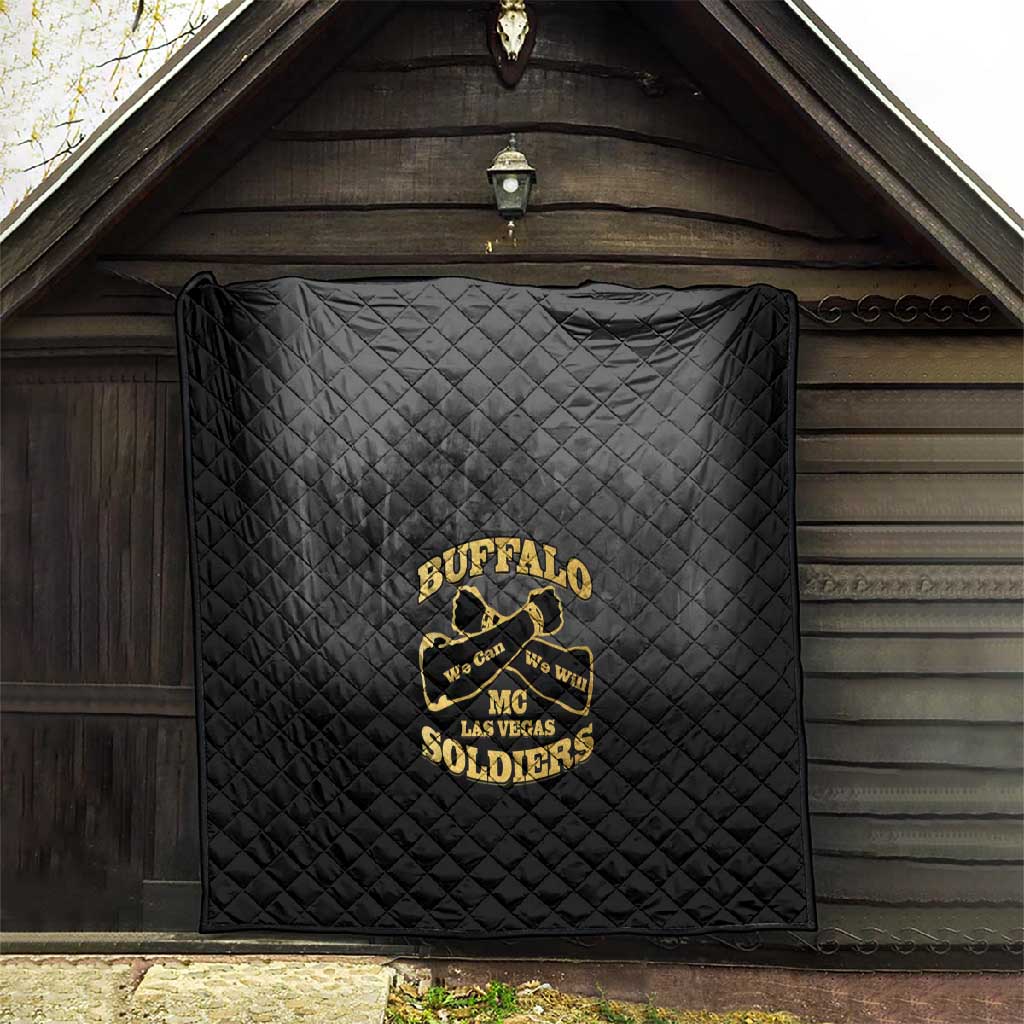 Buffalo Soldier Quilt African American Heroes - Black - African Pride