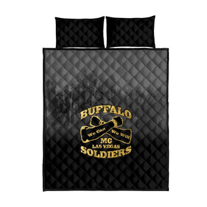 Buffalo Soldier Quilt Bed Set African American Heroes - Black - African Pride