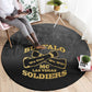 Buffalo Soldier Round Carpet African American Heroes - Black - African Pride