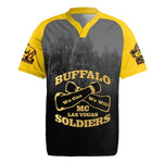 Personalized Buffalo Soldier Rugby Jersey African American Heroes - Black - African Pride