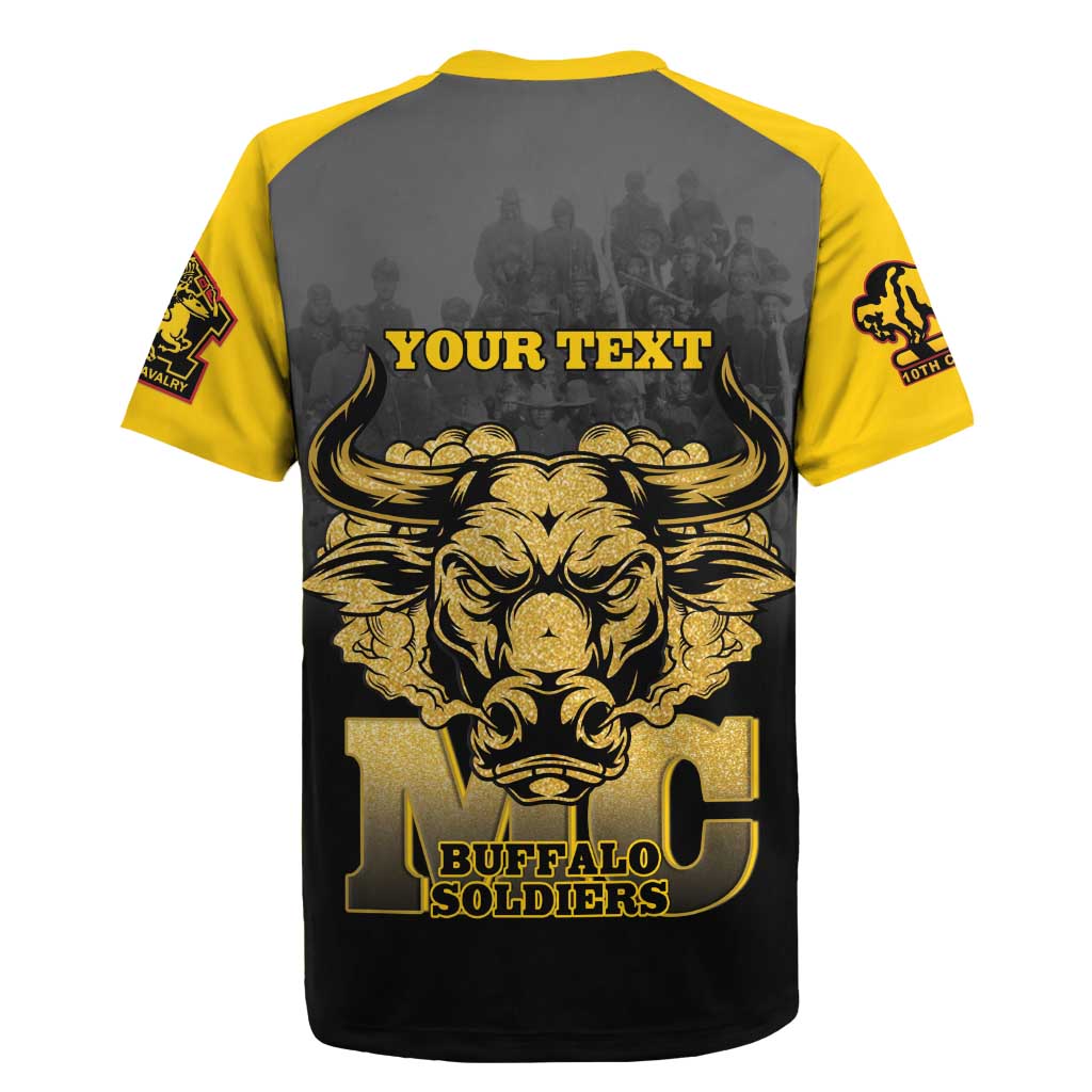 Personalized Buffalo Soldier Rugby Jersey African American Heroes - Black - African Pride