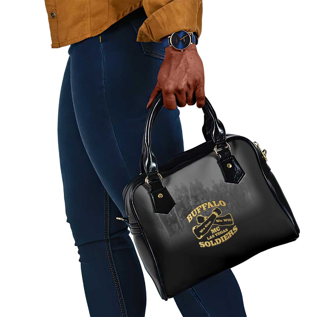 Buffalo Soldier Shoulder Handbag African American Heroes - Black - African Pride