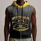 Personalized Buffalo Soldier Sleeveless Zip Hoodie African American Heroes - Black - African Pride