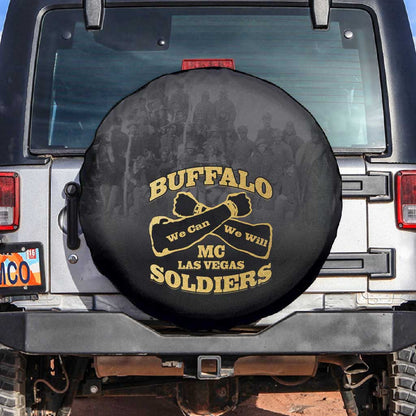 Buffalo Soldier Spare Tire Cover African American Heroes - Black - African Pride