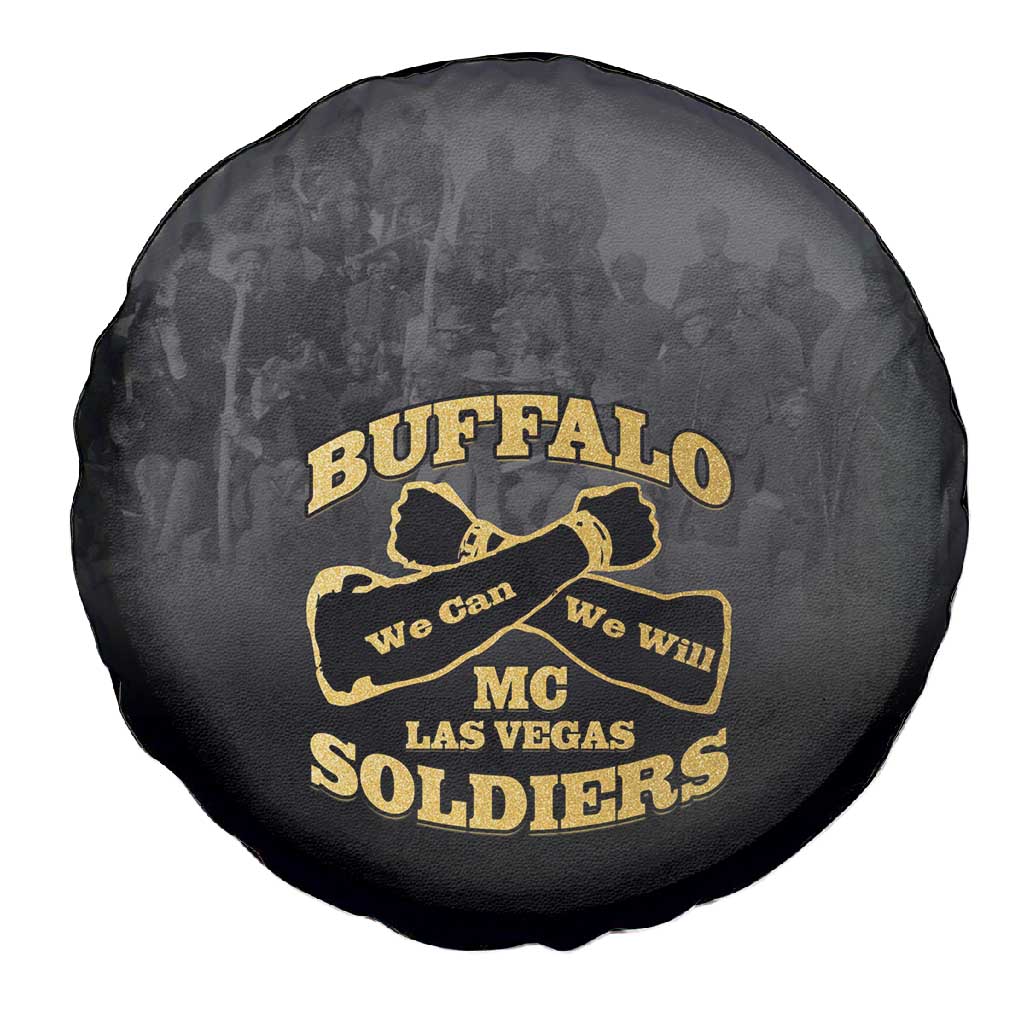 Buffalo Soldier Spare Tire Cover African American Heroes - Black - African Pride