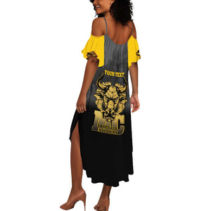 Personalized Buffalo Soldier Summer Maxi Dress African American Heroes - Black - African Pride