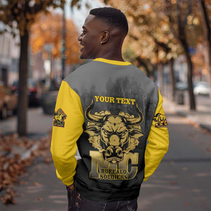 Personalized Buffalo Soldier Sweatshirt African American Heroes - Black - African Pride