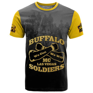 Personalized Buffalo Soldier T shirt African American Heroes - Black - African Pride