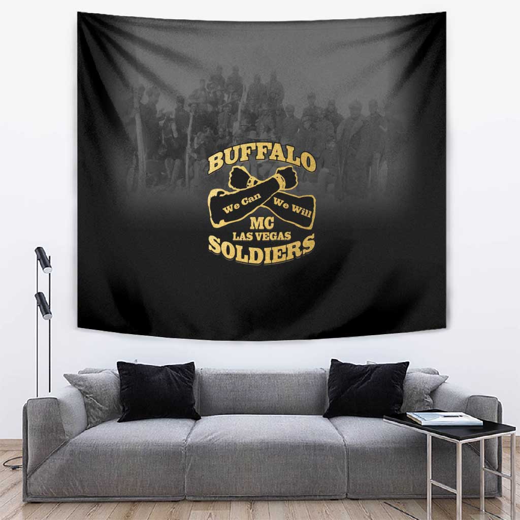 Buffalo Soldier Tapestry African American Heroes - Black - African Pride