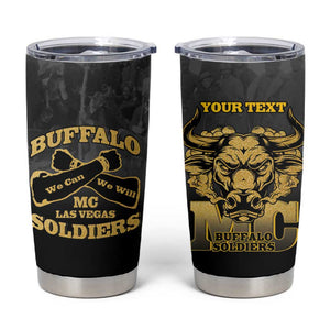 Personalized Buffalo Soldier Tumbler Cup African American Heroes - Black - African Pride
