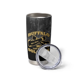 Personalized Buffalo Soldier Tumbler Cup African American Heroes - Black - African Pride
