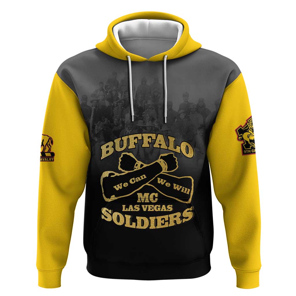 Personalized Buffalo Soldier Zip Hoodie African American Heroes - Black - African Pride