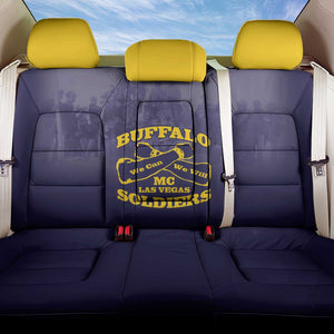 Buffalo Soldier Back Car Seat Cover African American Heroes - Navy Blue - African Pride