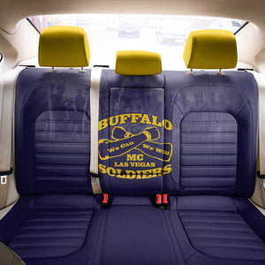 Buffalo Soldier Back Car Seat Cover African American Heroes - Navy Blue - African Pride