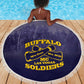 Buffalo Soldier Beach Blanket African American Heroes - Navy Blue - African Pride