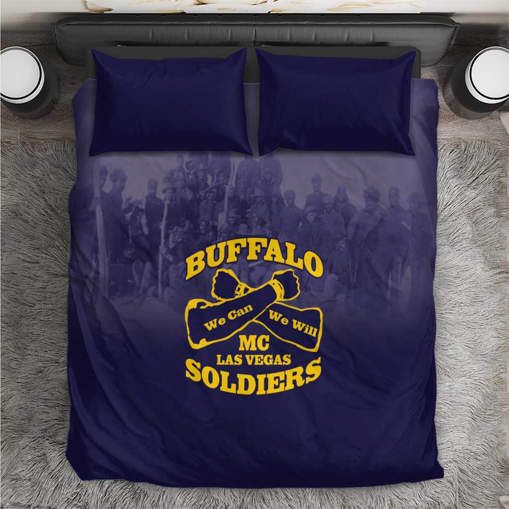 Buffalo Soldier Bedding Set African American Heroes - Navy Blue - African Pride