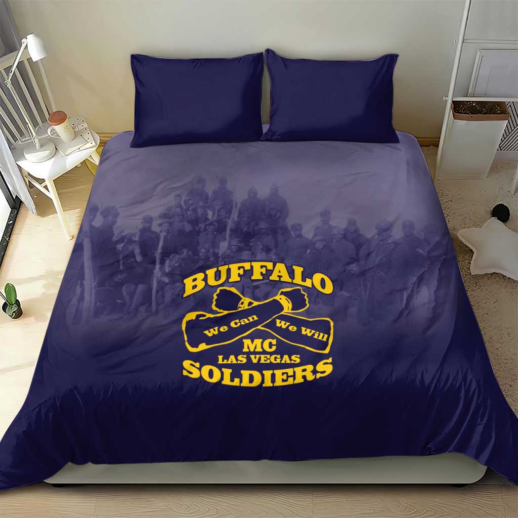 Buffalo Soldier Bedding Set African American Heroes - Navy Blue - African Pride