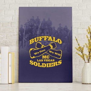 Buffalo Soldier Canvas Wall Art African American Heroes - Navy Blue - African Pride