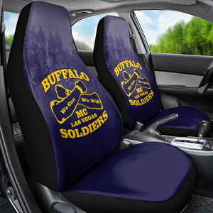 Buffalo Soldier Car Seat Cover African American Heroes - Navy Blue - African Pride