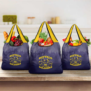 Buffalo Soldier Grocery Bag African American Heroes - Navy Blue - African Pride
