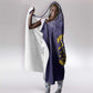 Buffalo Soldier Hooded Blanket African American Heroes - Navy Blue - African Pride