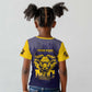 Personalized Buffalo Soldier Kid T shirt African American Heroes - Navy Blue - African Pride