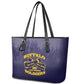 Buffalo Soldier Leather Tote Bag African American Heroes - Navy Blue - African Pride