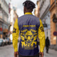 Personalized Buffalo Soldier Long Sleeve Button Shirt African American Heroes - Navy Blue - African Pride