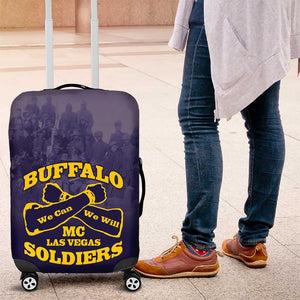 Buffalo Soldier Luggage Cover African American Heroes - Navy Blue - African Pride