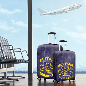 Buffalo Soldier Luggage Cover African American Heroes - Navy Blue - African Pride