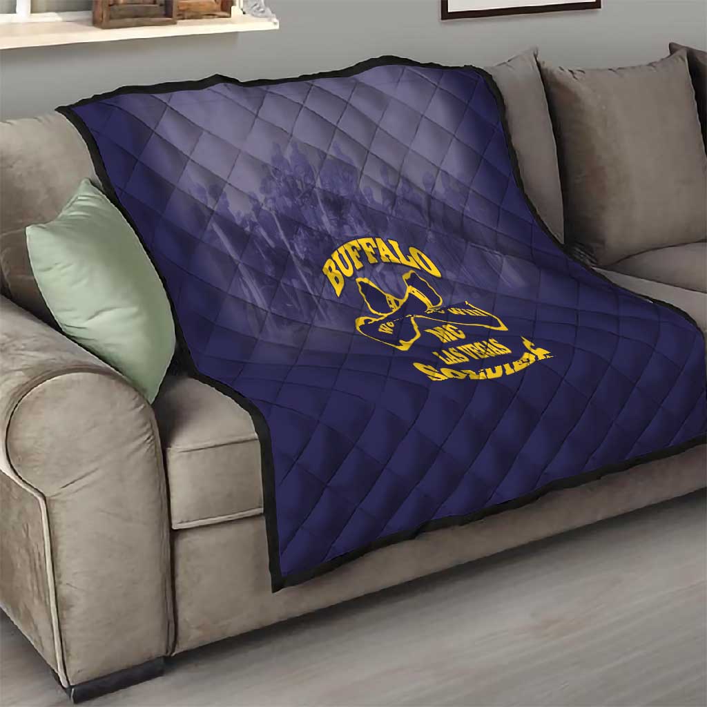 Buffalo Soldier Quilt African American Heroes - Navy Blue - African Pride