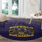 Buffalo Soldier Round Carpet African American Heroes - Navy Blue - African Pride
