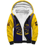 Personalized Buffalo Soldier Sherpa Hoodie African American Heroes - Navy Blue - African Pride